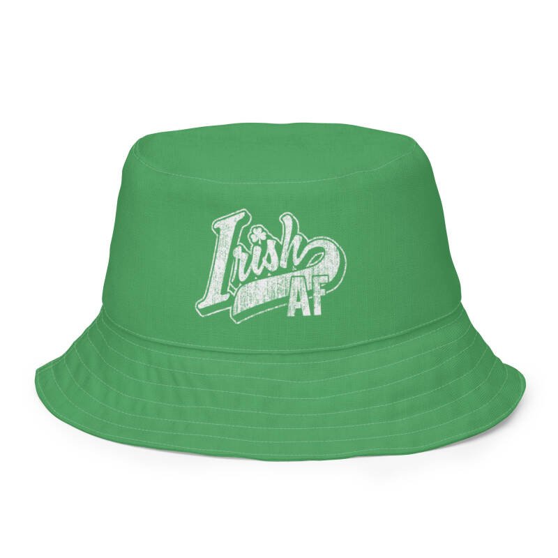 Irish AF Reversible Bucket Hat – Funny & Bold St. Patrick’s Day Hat with Two Looks in One