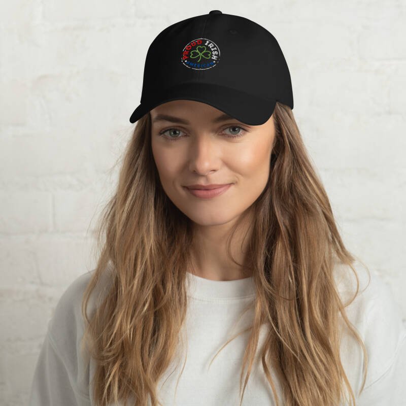 Proud Irish American Embroidered Dad Hat – Classic Adjustable Cap with Signature Logo - Image 4