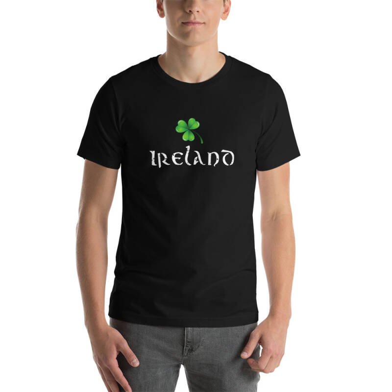 Ireland Shamrock Unisex T-Shirt – Classic Irish Tee with White Text for Heritage & Gifting