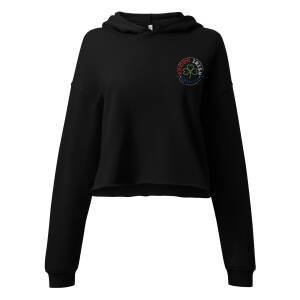 Proud Irish American Women’s Crop Hoodie – Embroidered Signature Logo Irish Heritage Style